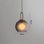 Smokey sphere pendant