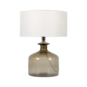 Smokey Glass Jar Table Lamp