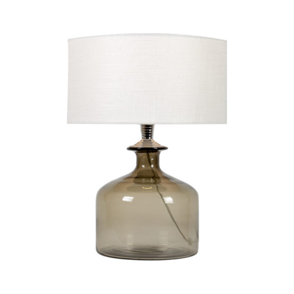 Smokey Glass Jar Table Lamp