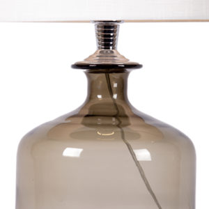 Smokey Glass Jar Table Lamp