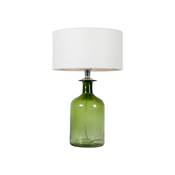 Green Glass Jar Table Lamp