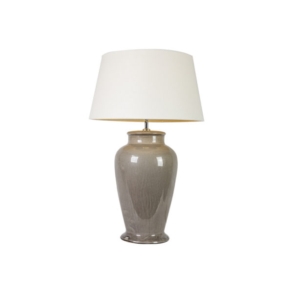 Grey Ceramic Jar Table Lamp
