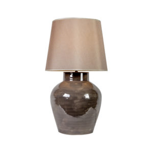 Dark Grey Ceramic jar Table Lamp