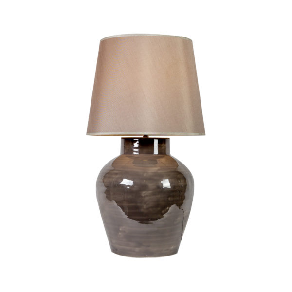 Dark Grey Ceramic jar Table Lamp